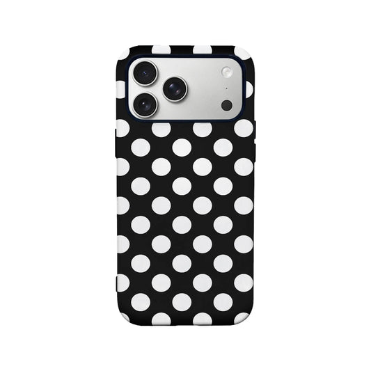 Classic Black and White Polka Dot Phone Case