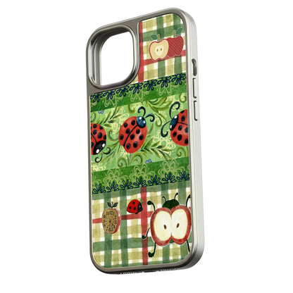 Whimsical Ladybug and Apple Phone Case - Cute Nature Design
