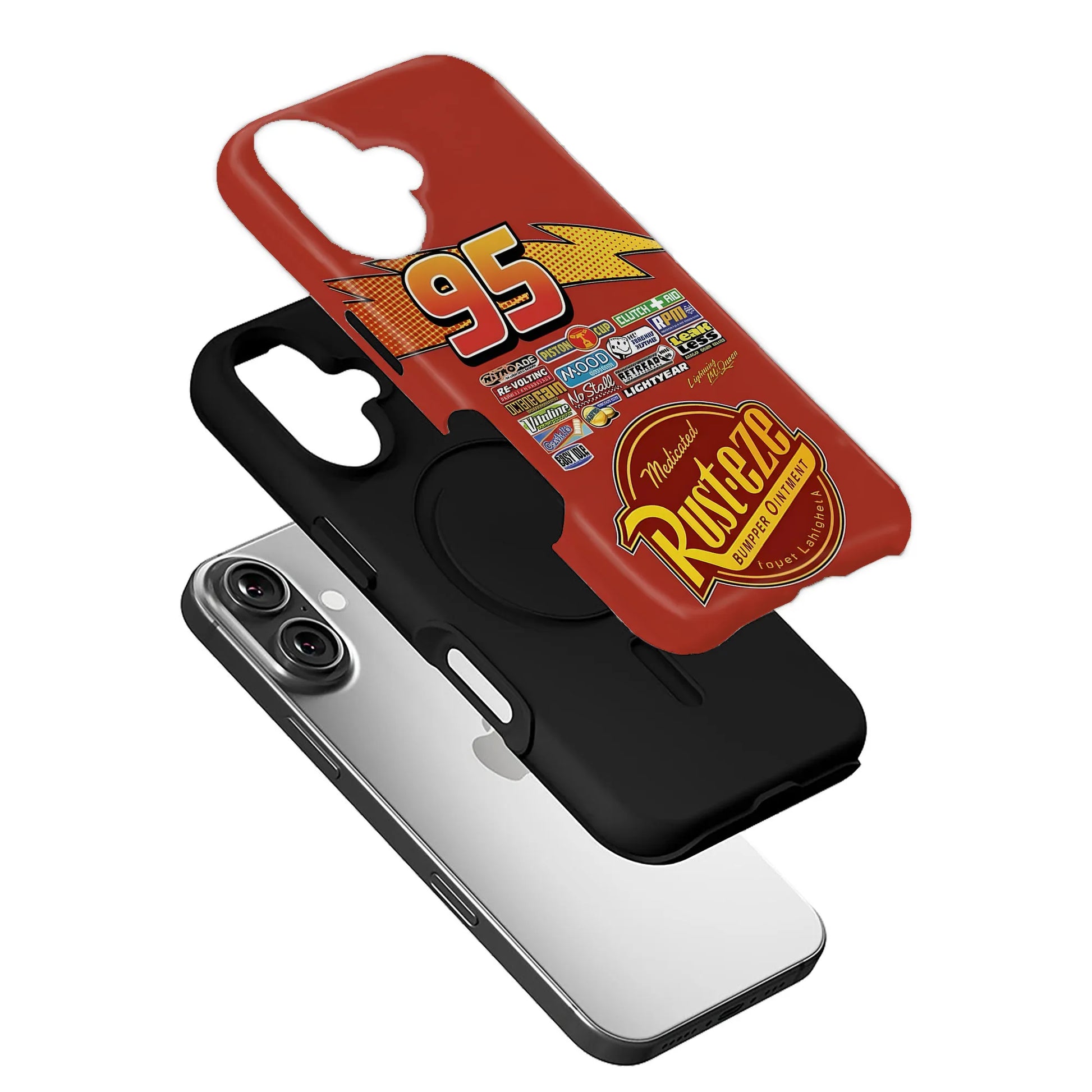 Lightning McQueen Number 9 TPU+PC IPhone 16 phone case