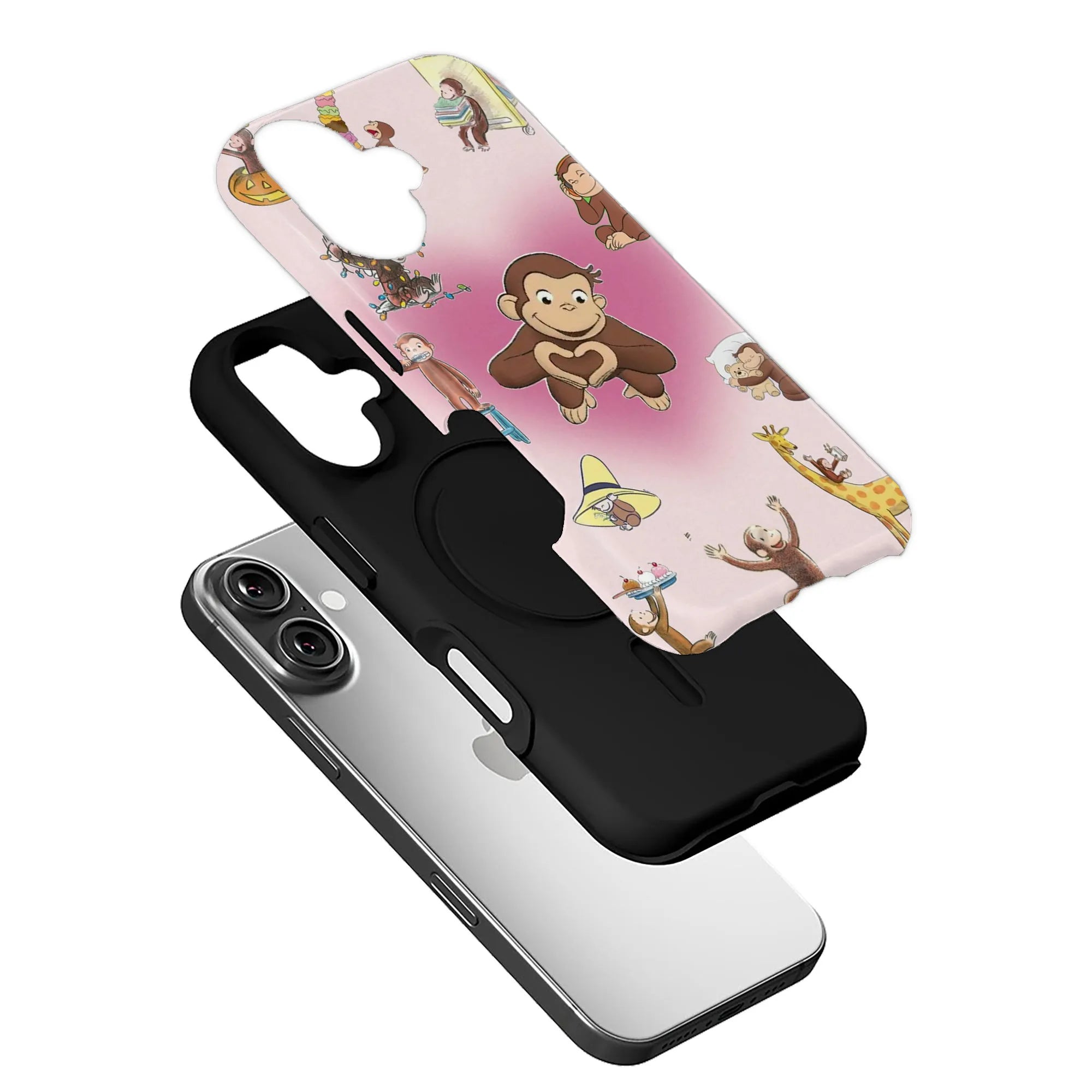 Curious George Pattern Phone Case