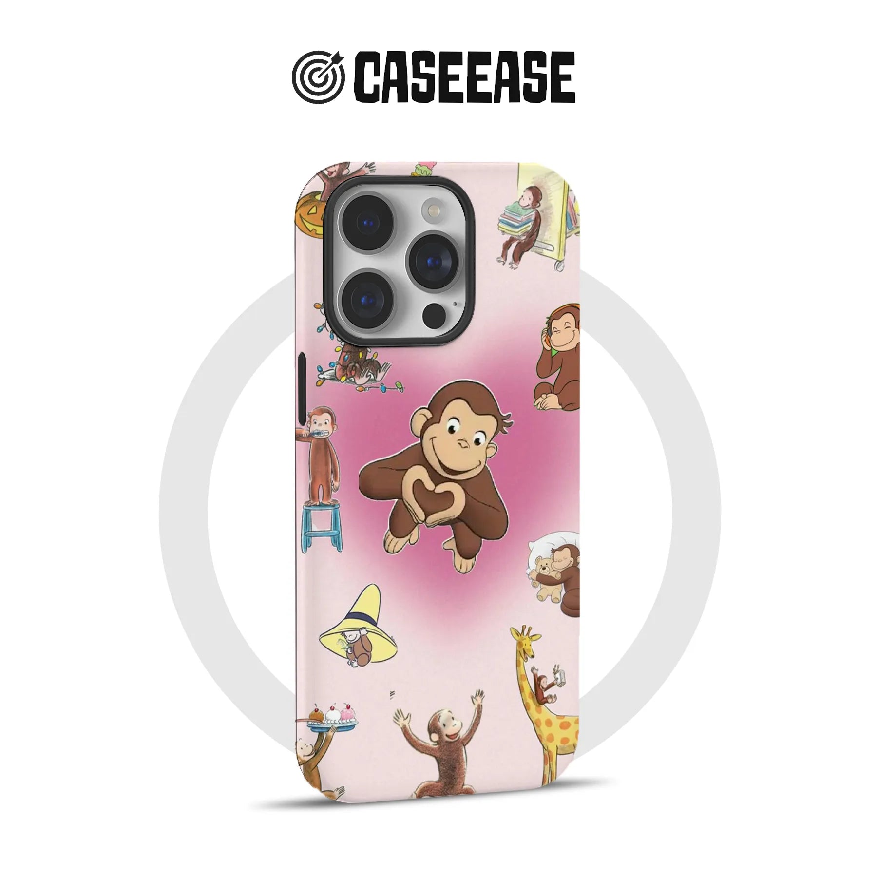 Curious George Pattern Phone Case