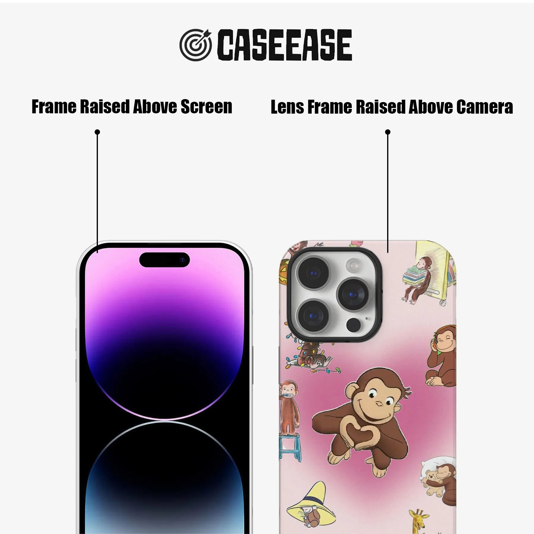 Curious George Pattern Phone Case