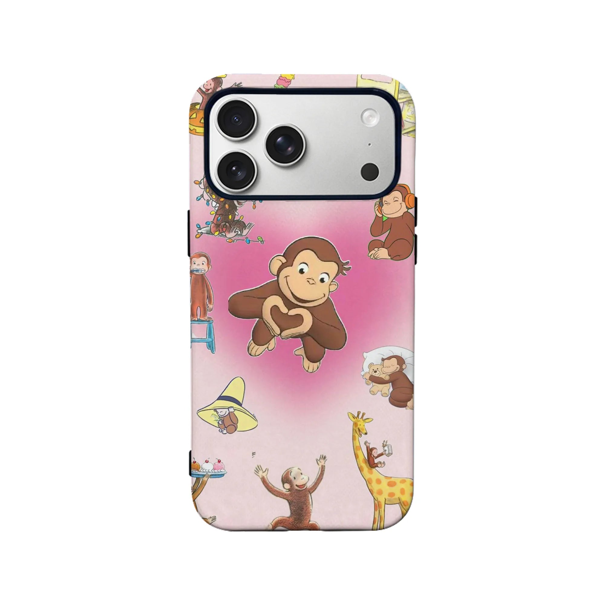 Curious George Pattern Phone Case