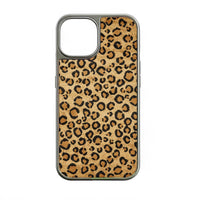 Holographic Chrome Leopard Print Phone Case - Bold Animal Print Design