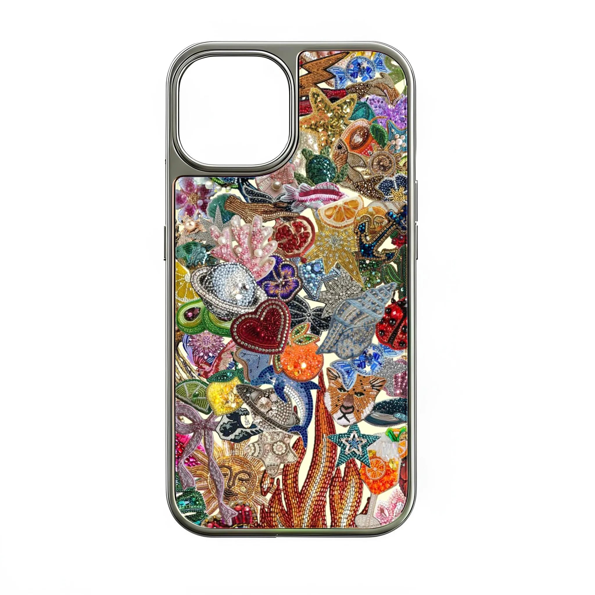 Holographic Chrome Phone Case - Vibrant Jewel Design
