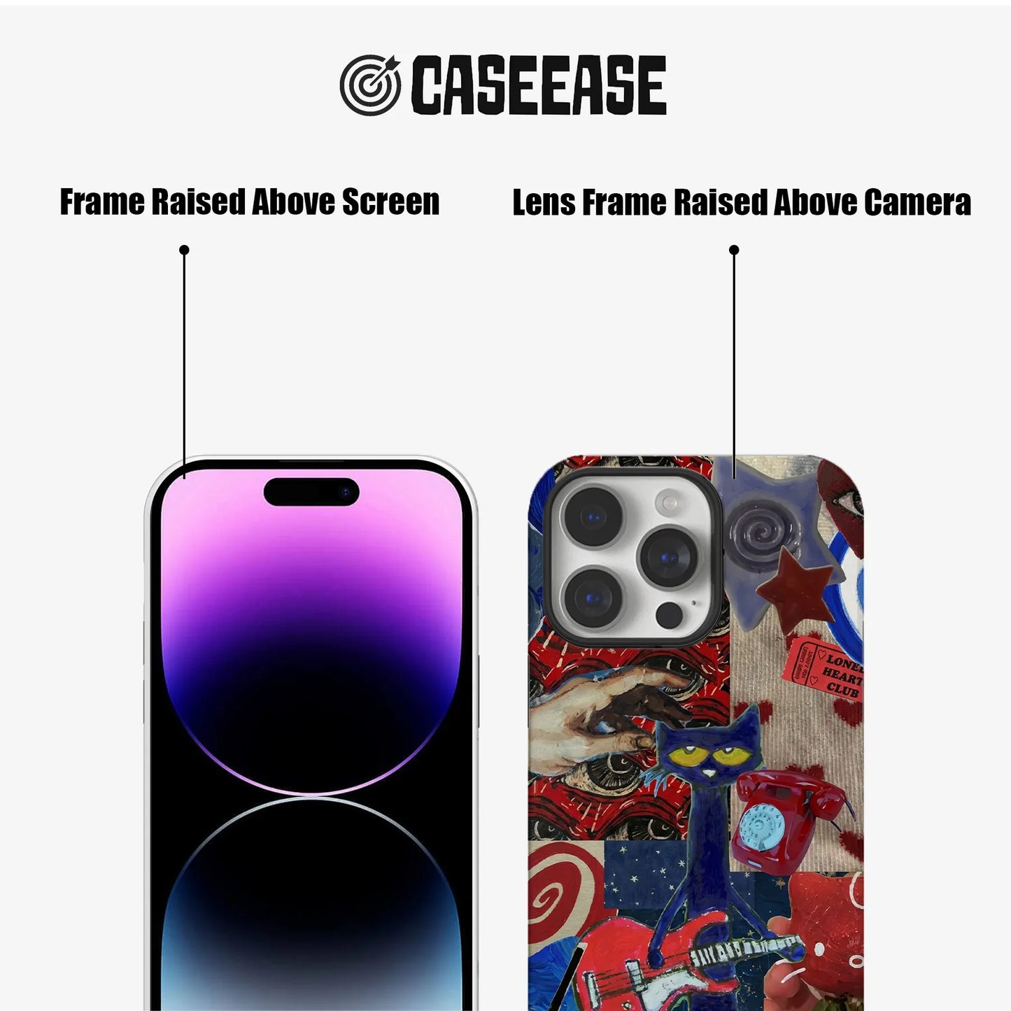 Pete Cat Artistic Collage Phone Case