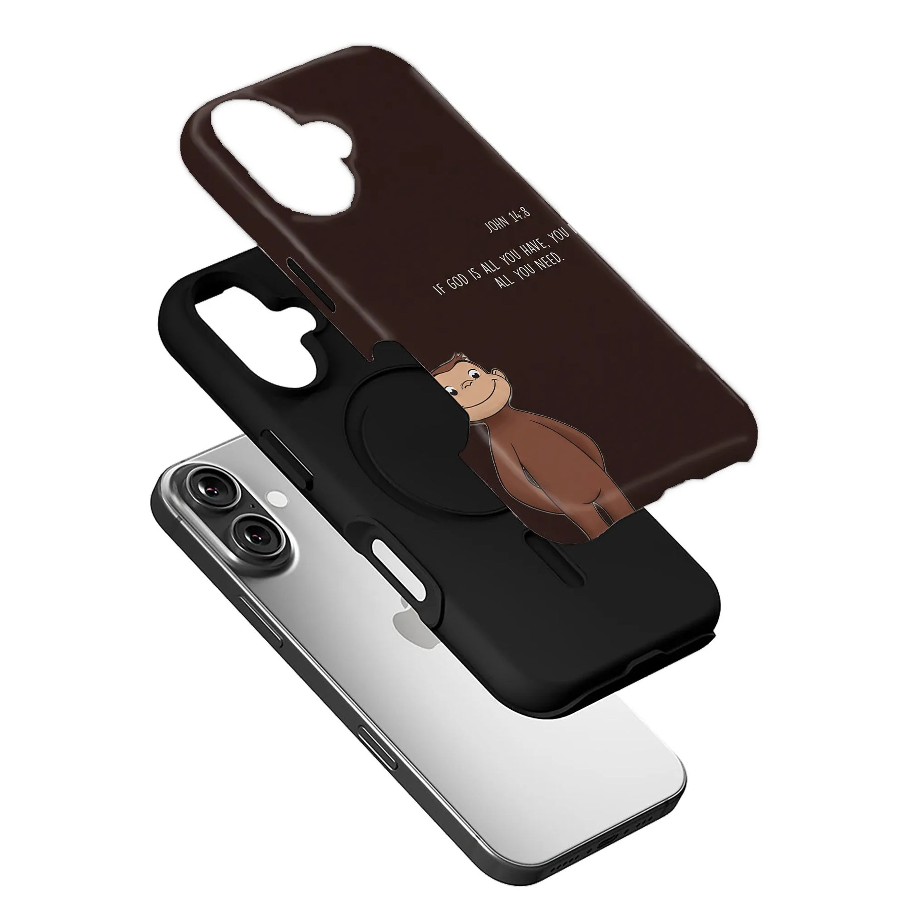 Funda para teléfono inspiradora con diseño de mono curioso