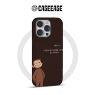 Funda para teléfono inspiradora con diseño de mono curioso