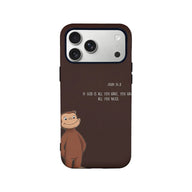 Funda para teléfono inspiradora con diseño de mono curioso