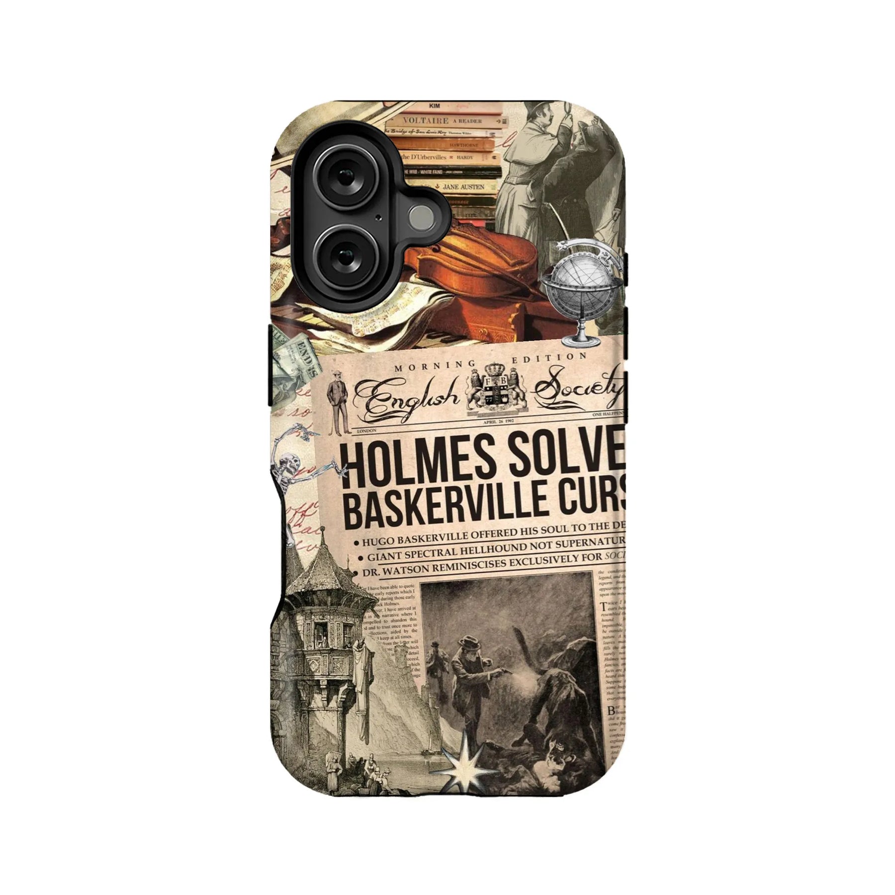 Funda de teléfono vintage de Sherlock Holmes