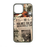 Funda para teléfono holográfica cromada de Sherlock Holmes - Diseño de collage vintage