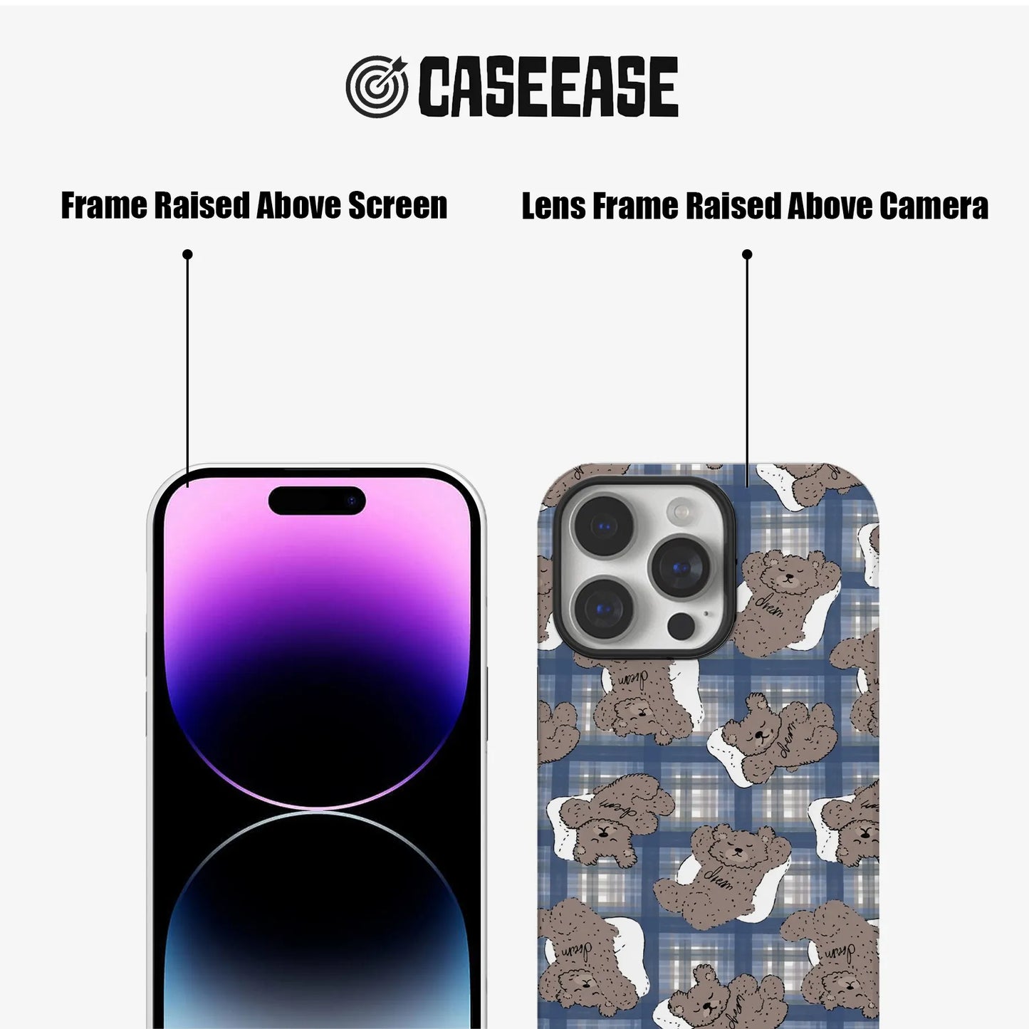 Cute Bear Pattern Phone Case