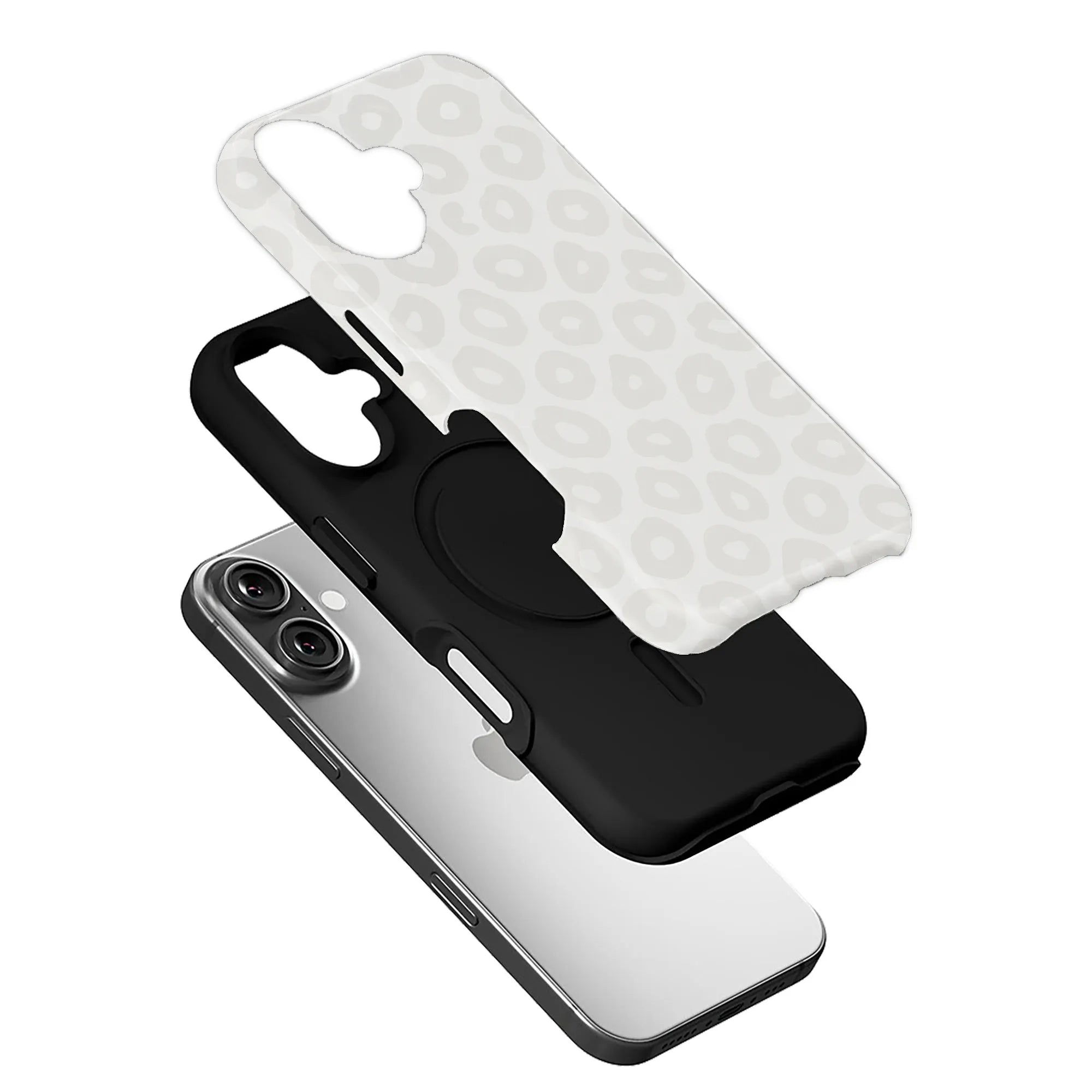Stylish White Leopard Print Phone Case