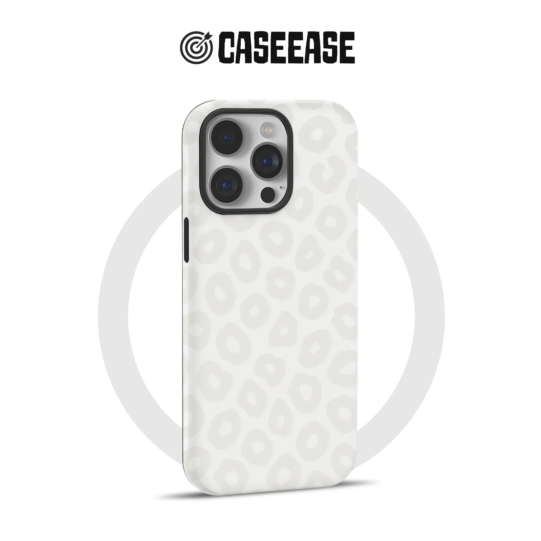 Stylish White Leopard Print Phone Case