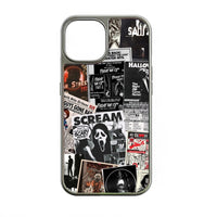 Holographic Chrome Horror Movie Phone Case - Retro Design & Durable Protection