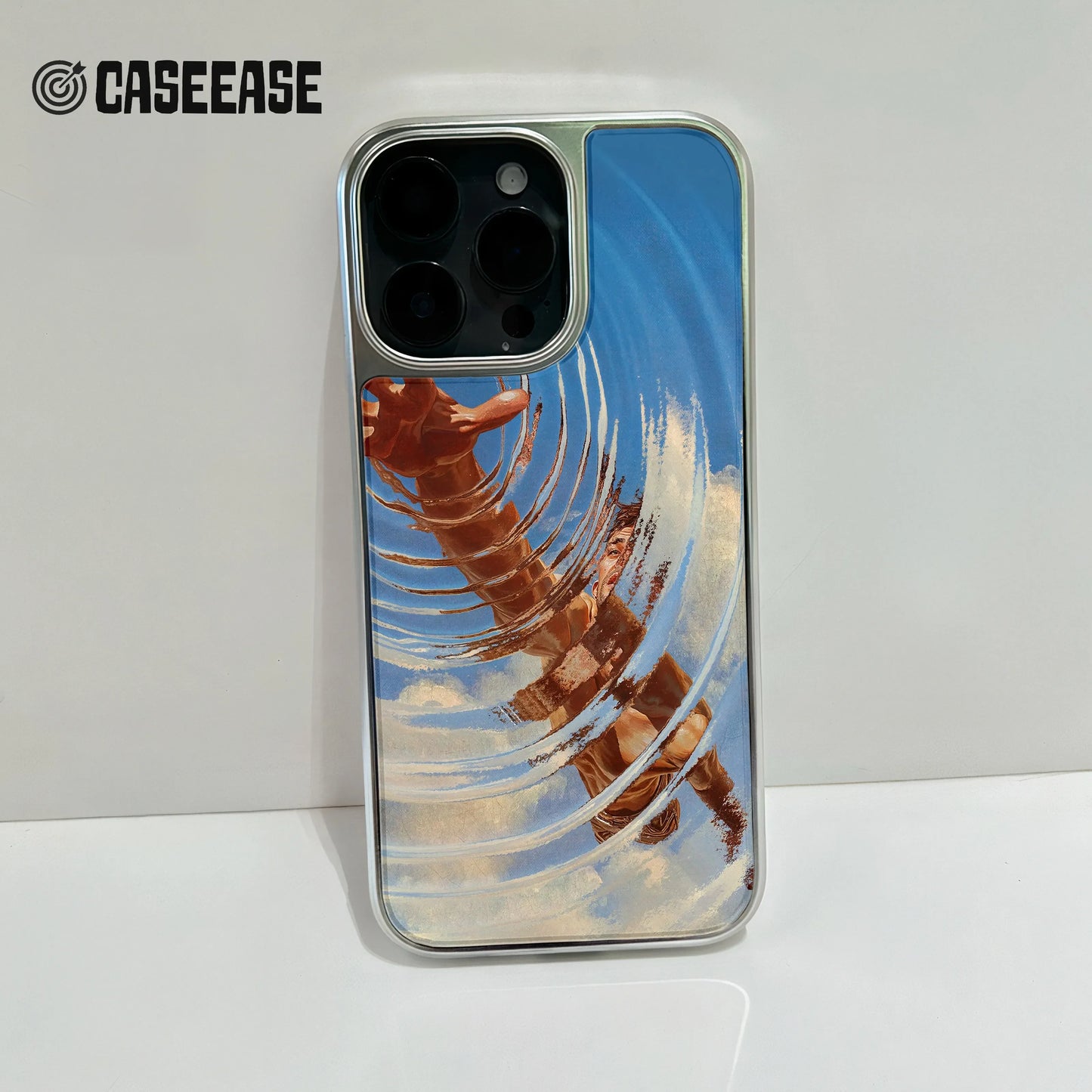 Holographic Chrome Phone Case for iPhone 14 Pro - Rainbow Mirror Finish & Metallic