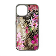 Funda para teléfono holográfica cromada con estampado floral exótico: la naturaleza se une al estilo