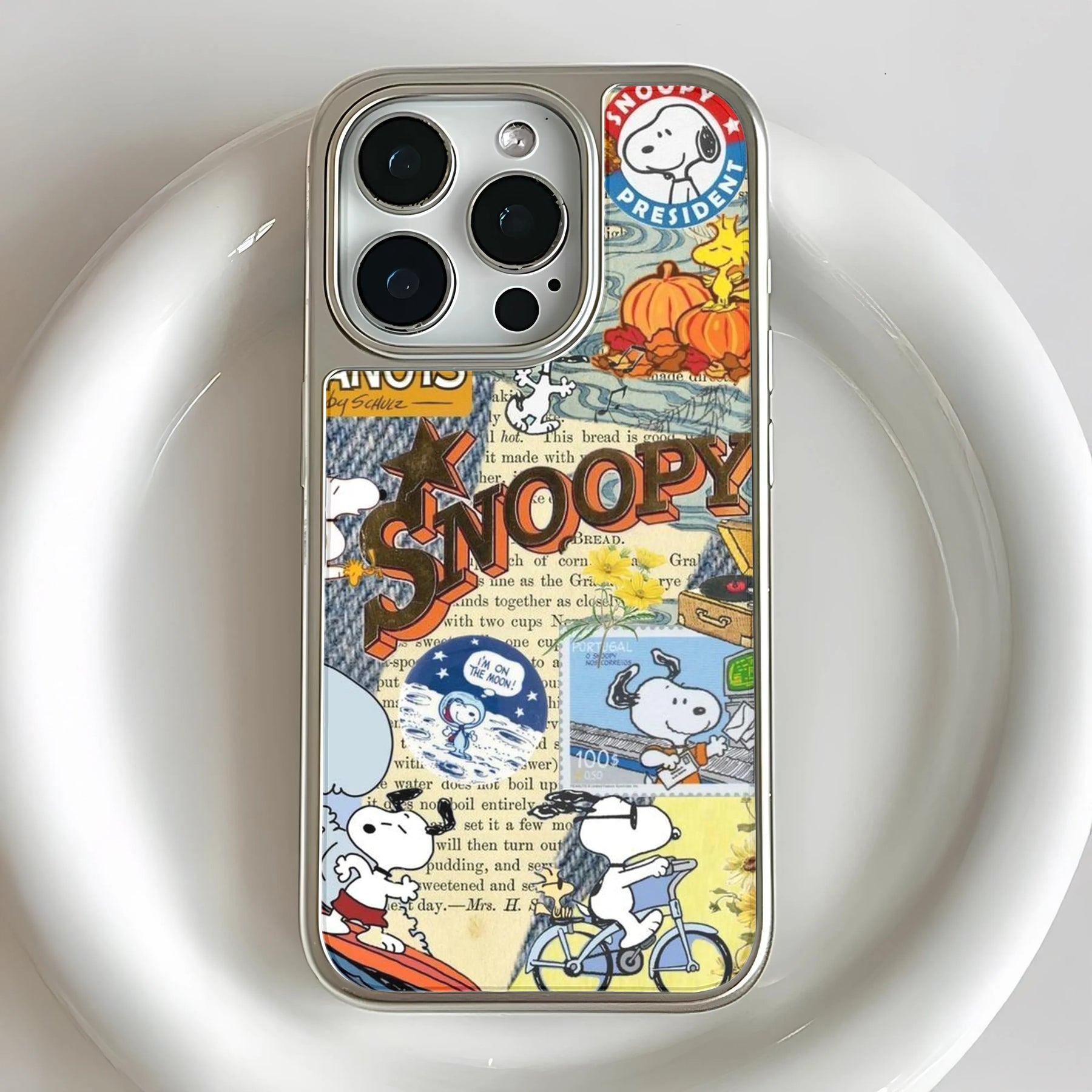 Funda para teléfono con collage de Snoopy - Diseño de cómic vintage