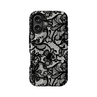 Elegante funda de teléfono de encaje negro