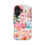 Funda para teléfono con collage de vibraciones tropicales