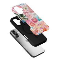 Funda para teléfono con collage de vibraciones tropicales