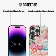 Funda para teléfono con collage de vibraciones tropicales