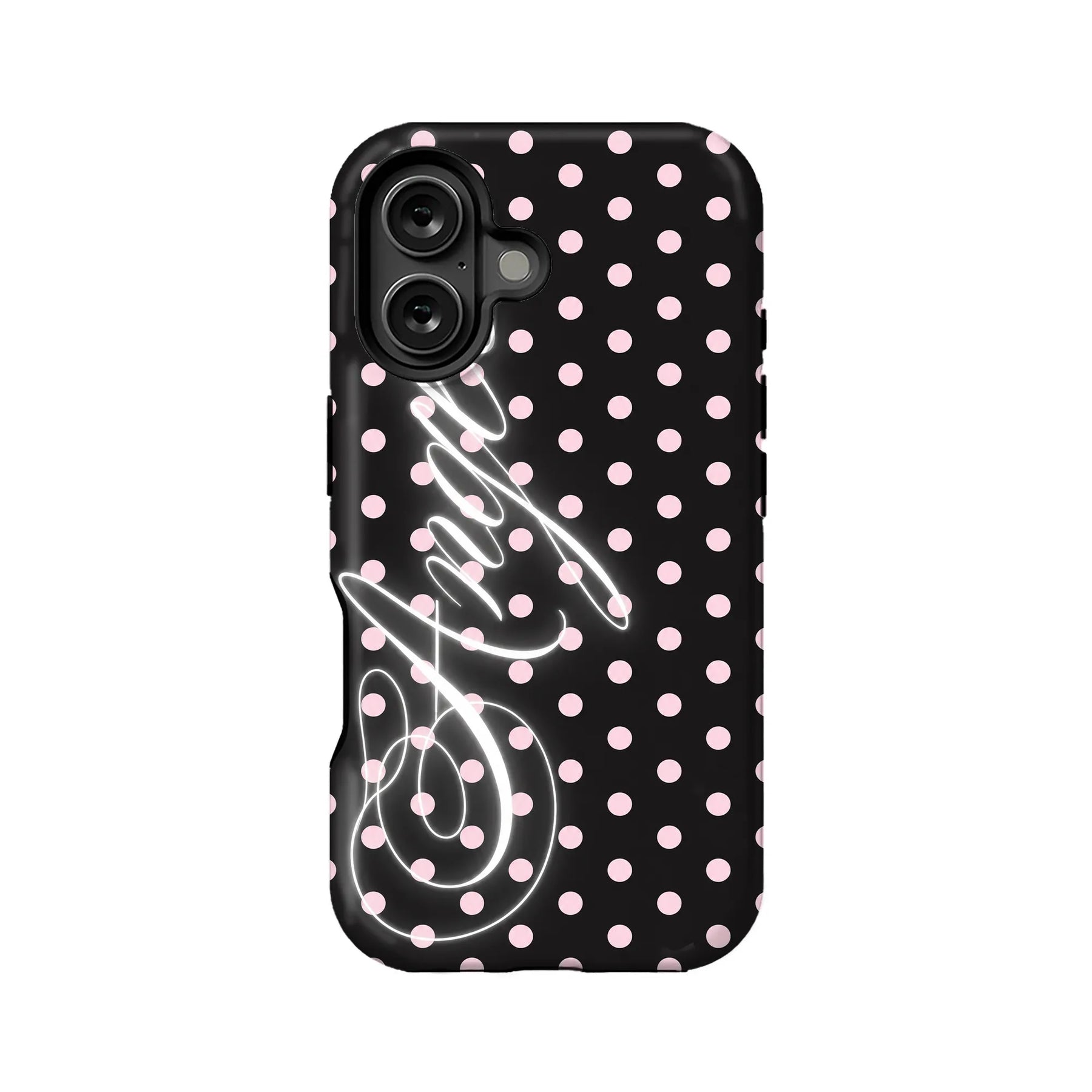 Stylish Polka Dot Phone Case with Neon Design
