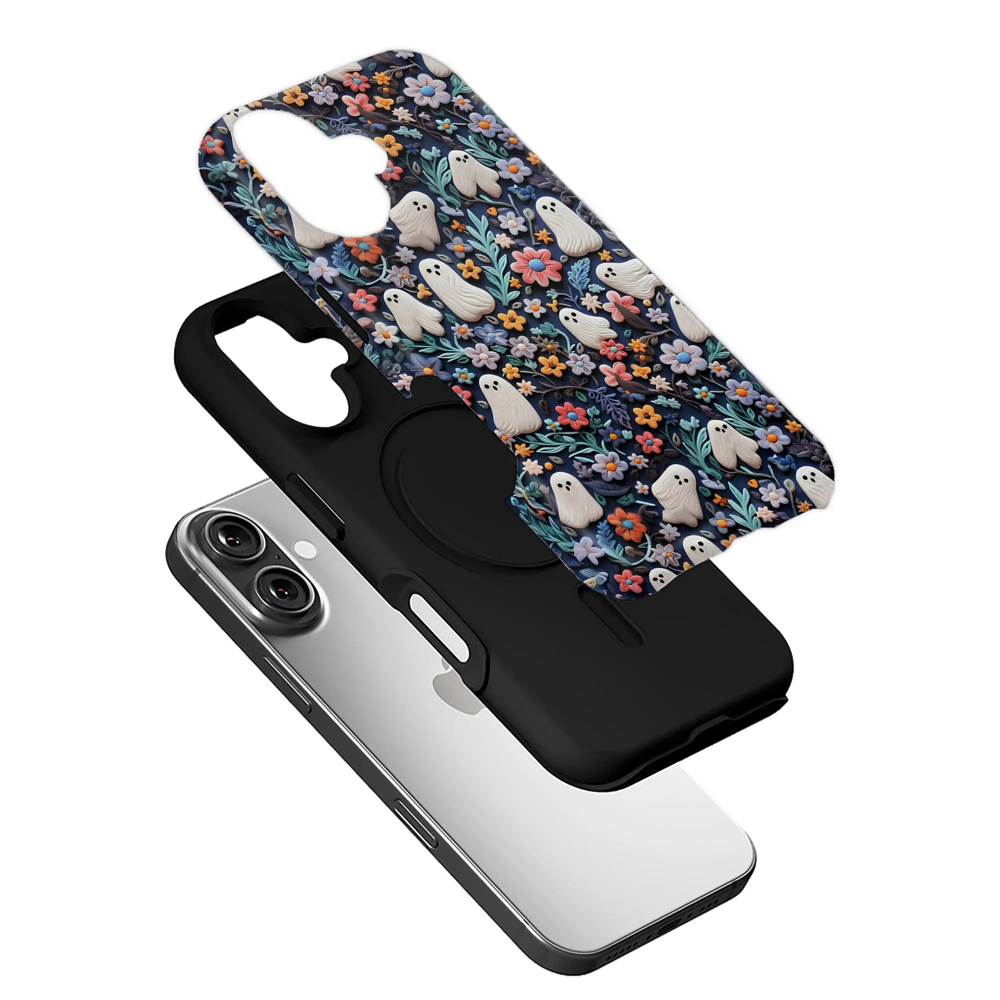Whimsical Ghosts Floral Phone Case
