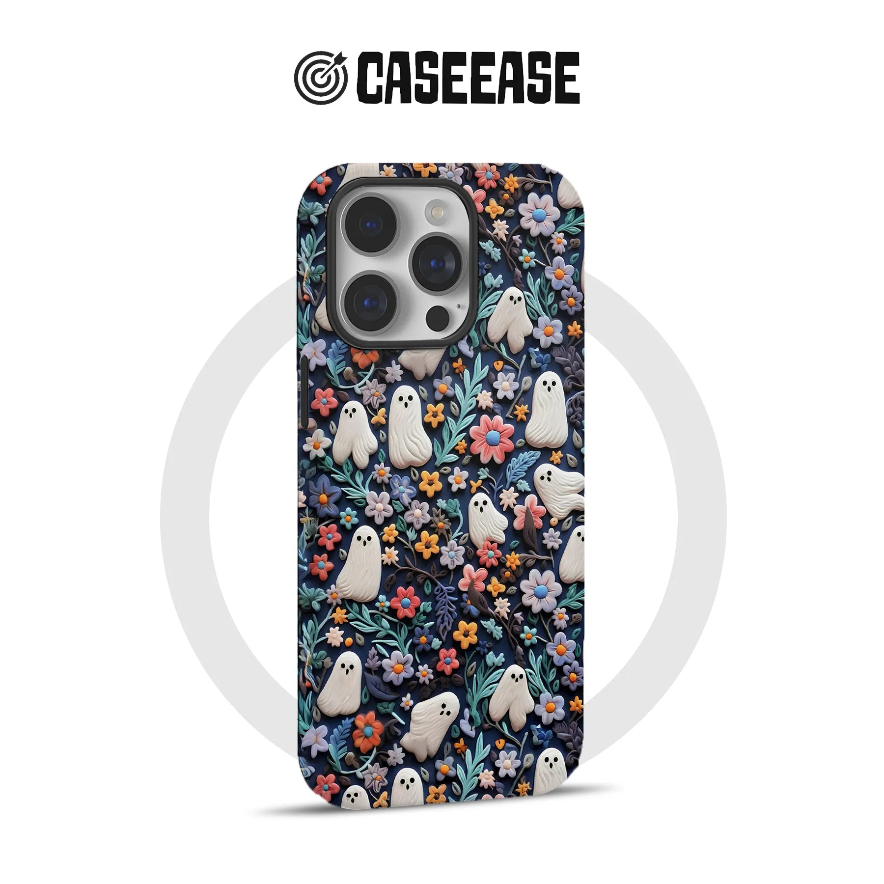 Whimsical Ghosts Floral iphone 16 phone case