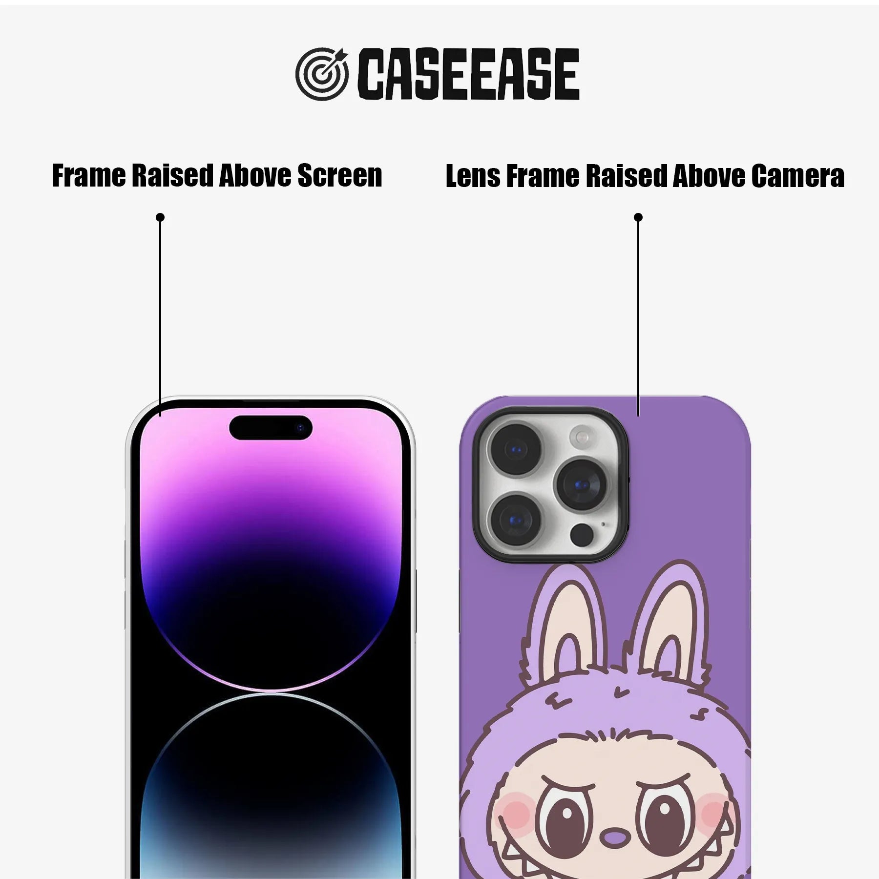 Labubu Cute Purple Bunny Phone Case