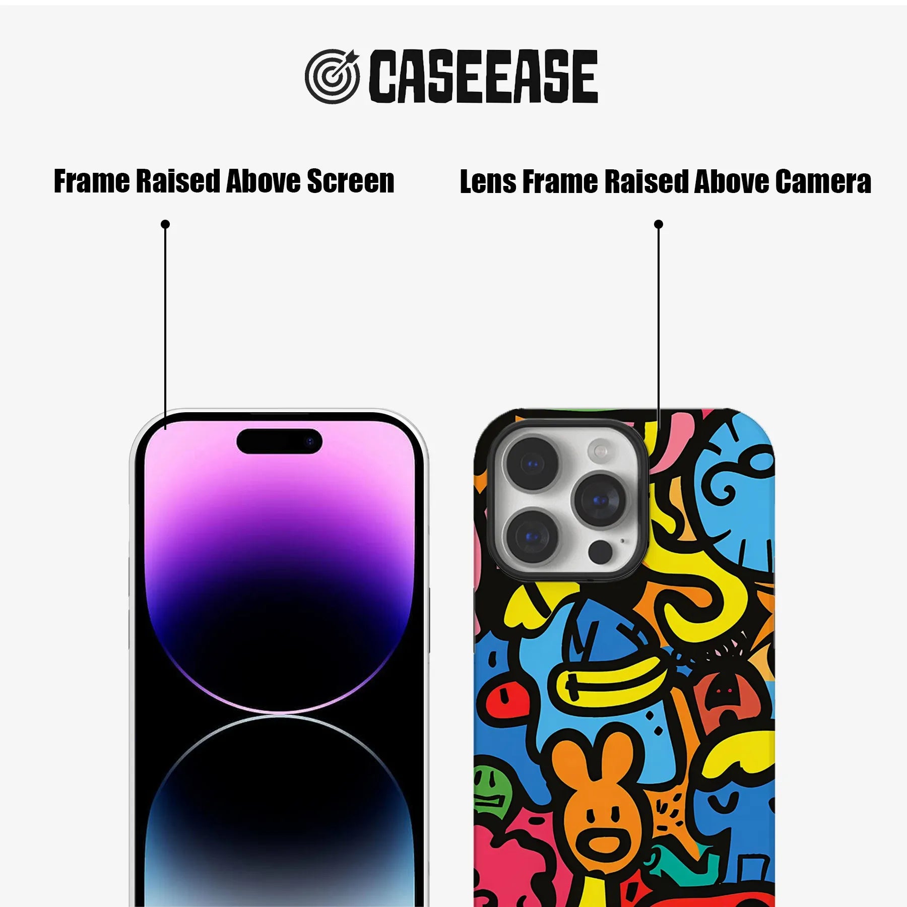Colorful Cartoon Phone Case for Fun-Loving Individuals