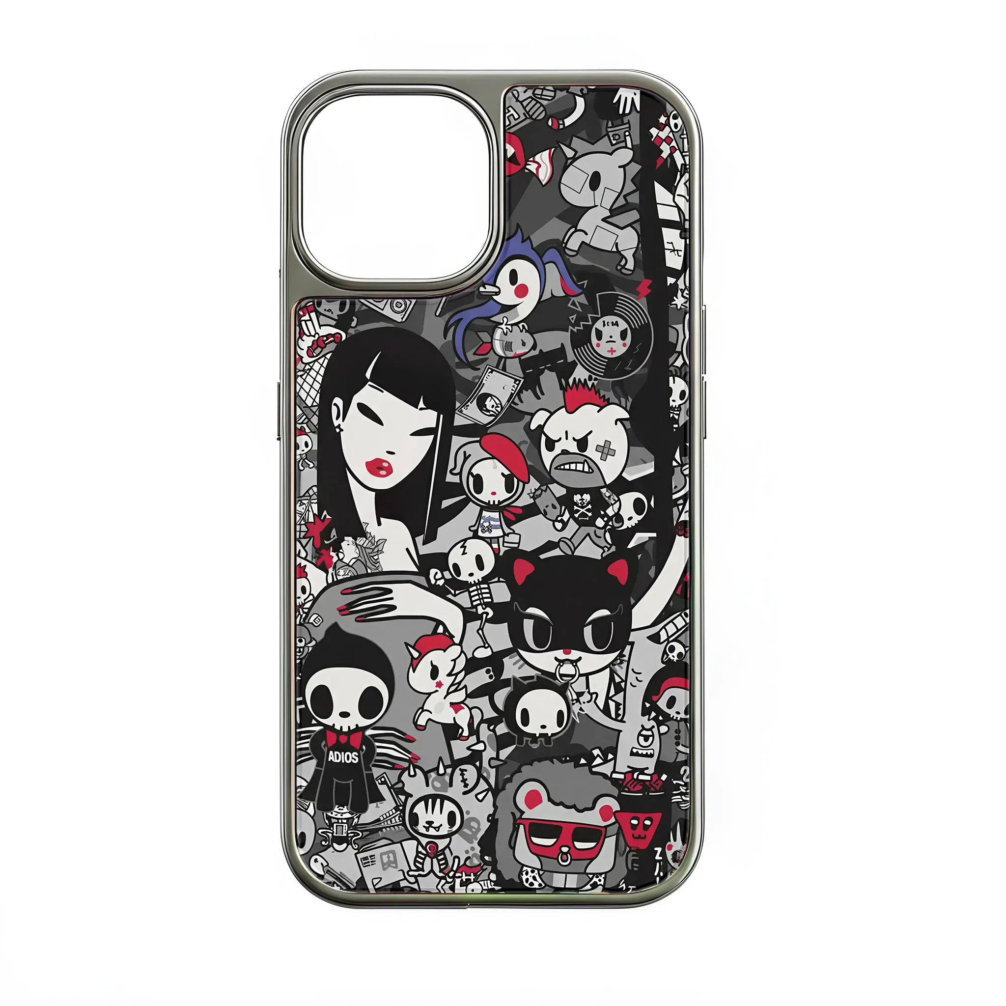 Funda cromada holográfica para teléfono - Diseño de grafiti