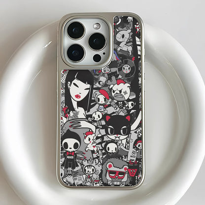 Holographic Chrome Phone Case - Graffiti Art Design