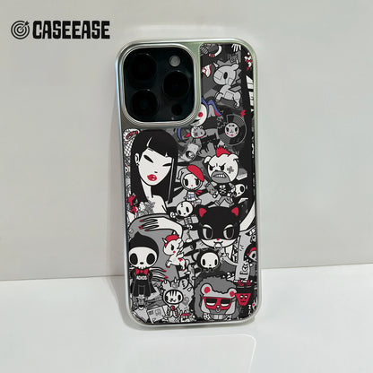 Holographic Chrome Phone Case - Graffiti Art Design