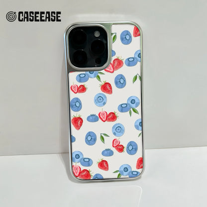 Holographic Chrome Berry Phone Case - Stylish Fruit Design