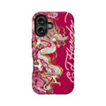 Ed Hardy White Dragon Floral Phone Case for iPhone