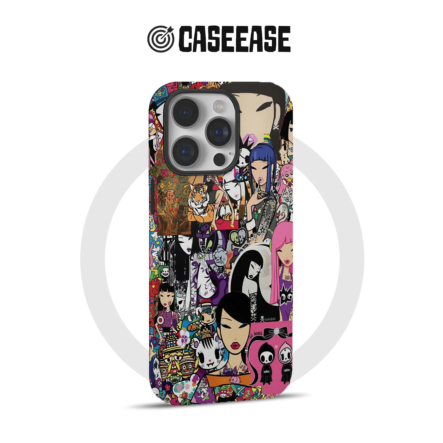 Funda para teléfono con dibujos animados vibrantes