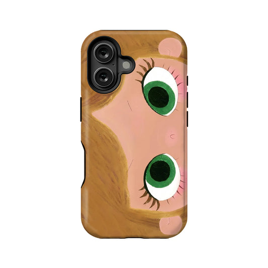 Cute Green-Eyed Cartoon Phone Case