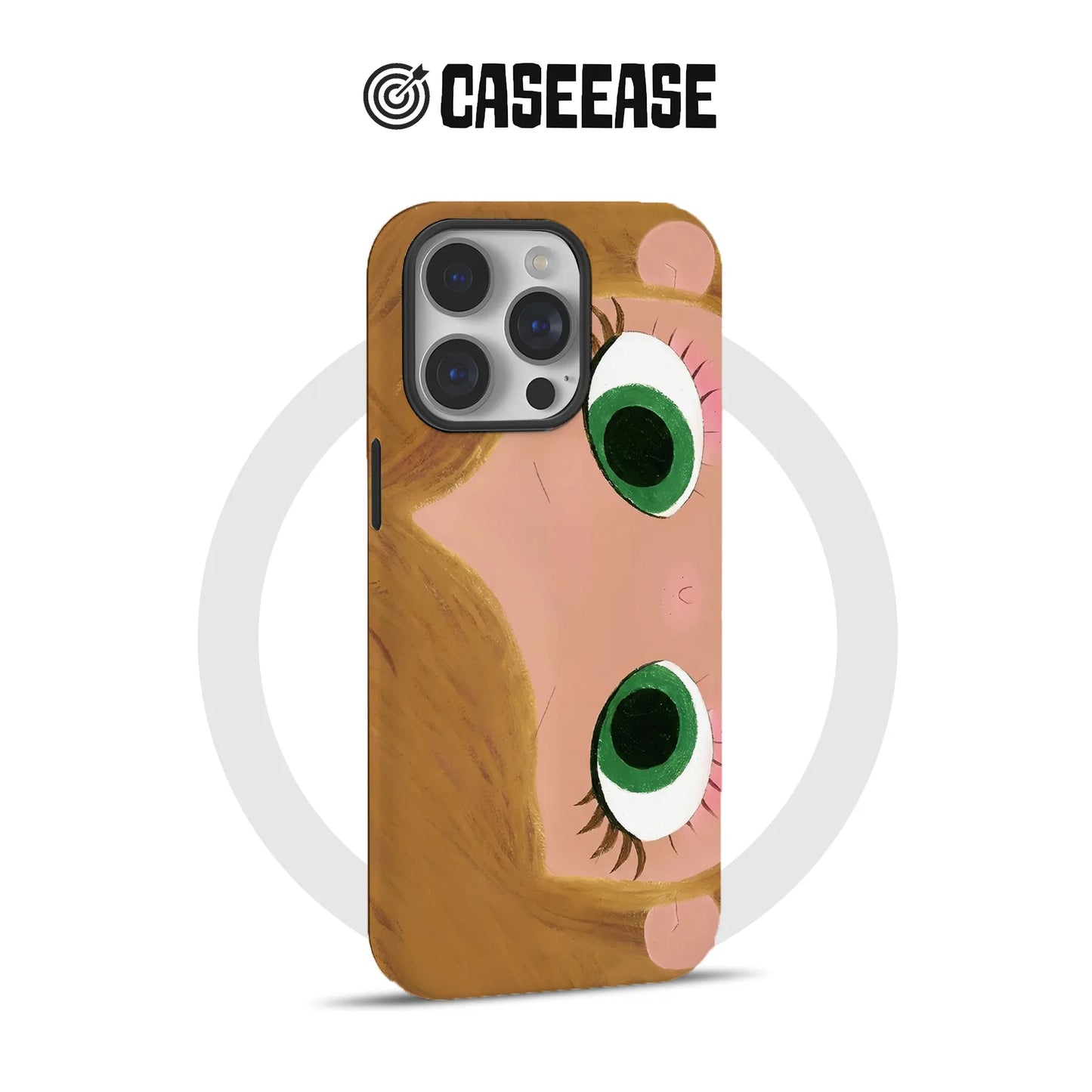 Cute Green-Eyed Cartoon Phone Case
