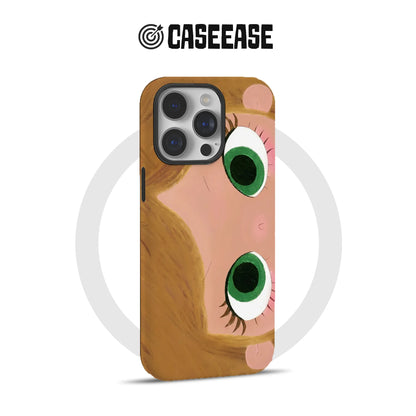 Cute Green-Eyed Cartoon Phone Case