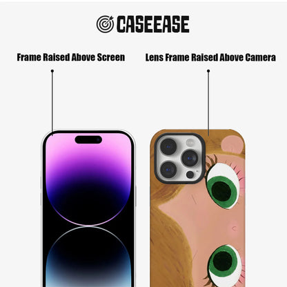 Cute Green-Eyed Cartoon Phone Case