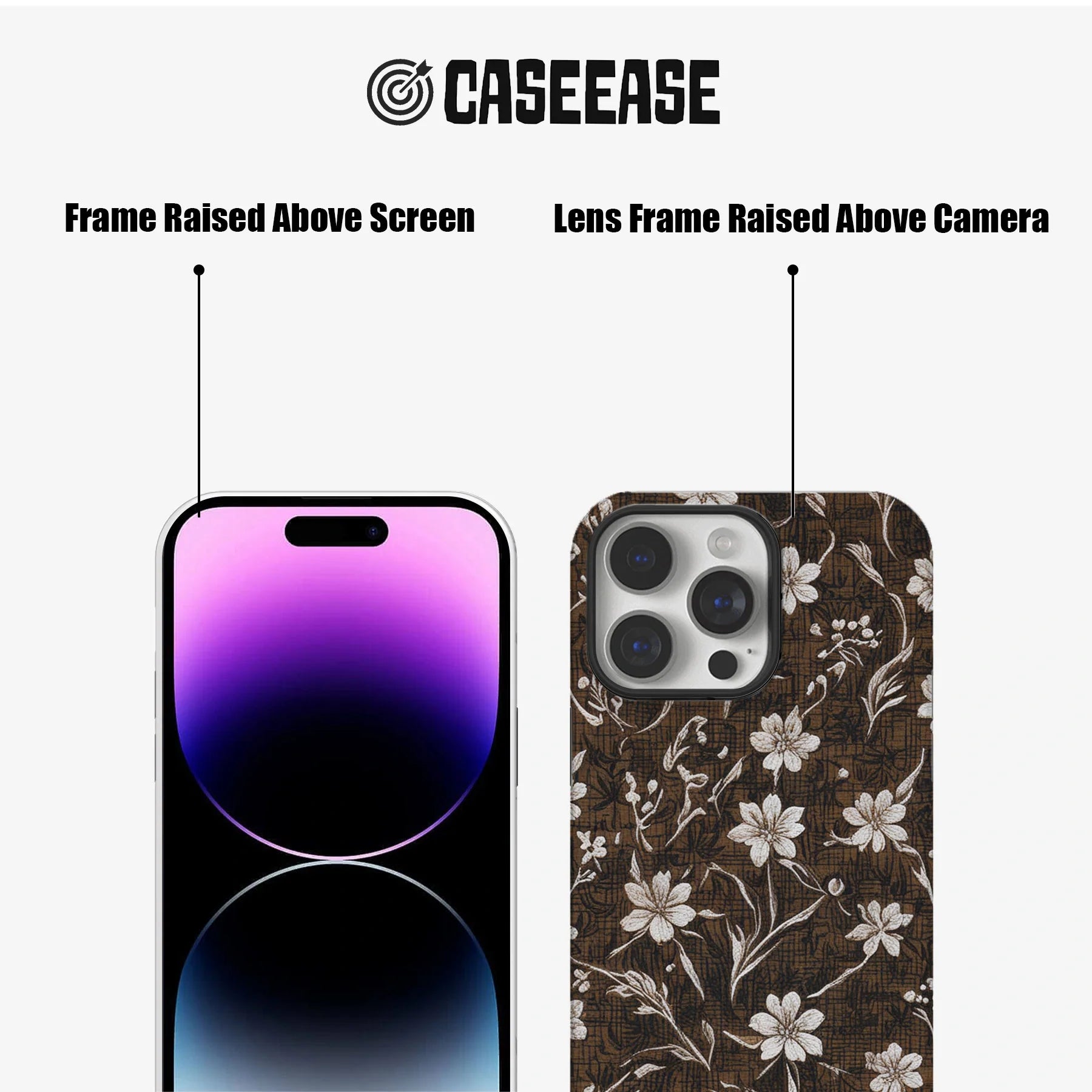 Vintage White Daisy Phone Case – Elegant and Durable