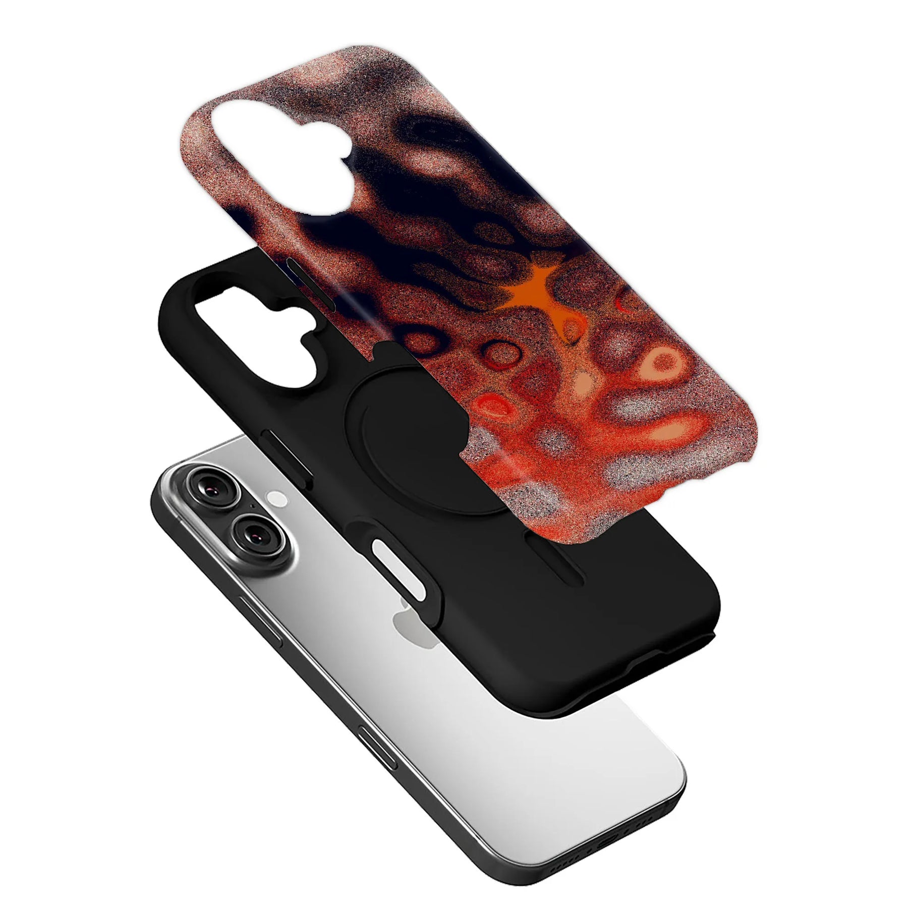 Funda para teléfono con diseño de remolino artístico para un estilo moderno
