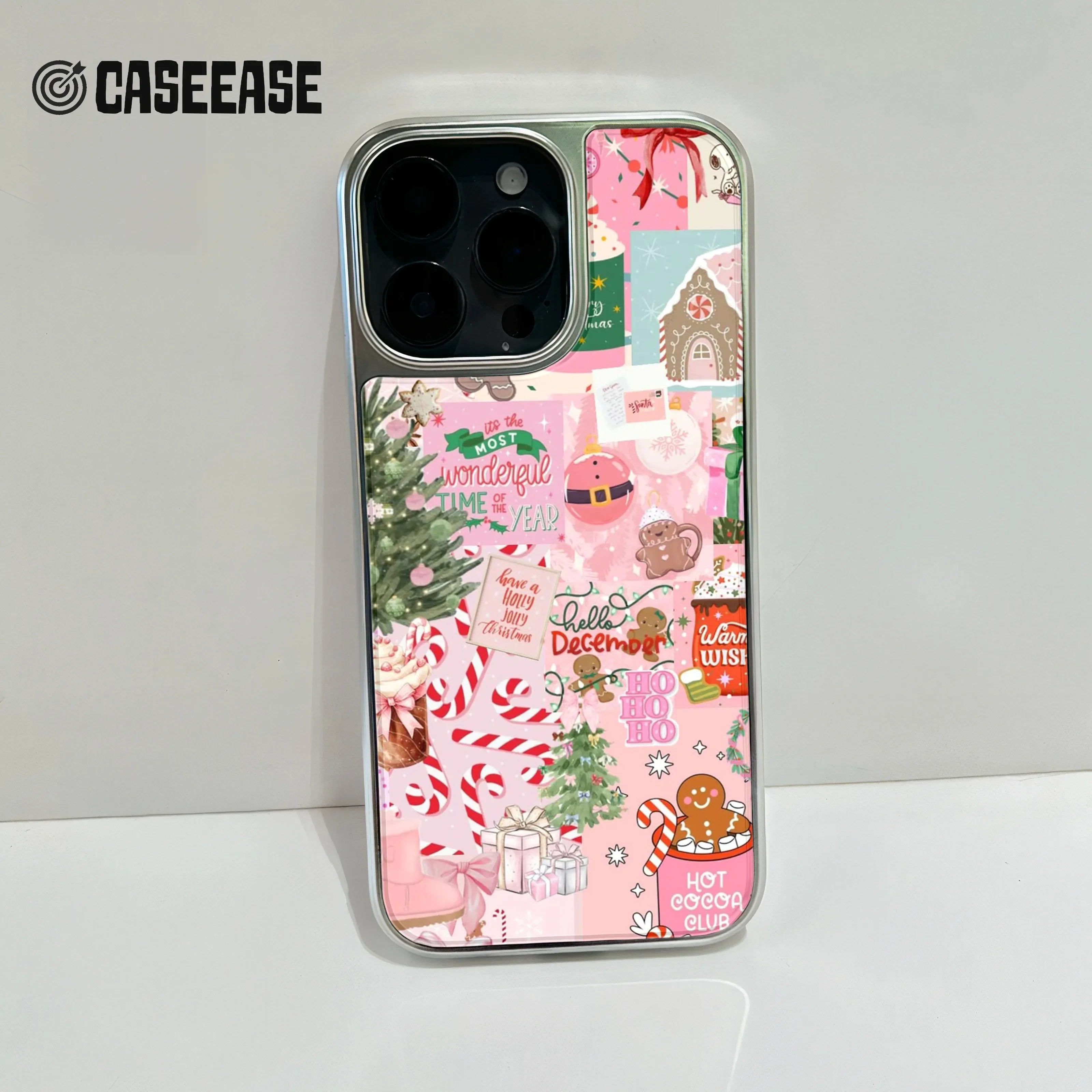 Holiday Cheer Holographic Phone Case - Festive Design & Vibrant Colors