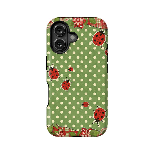 Vintage Ladybug Pattern Phone Case
