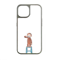 Funda para teléfono con George el curioso cepillándose los dientes