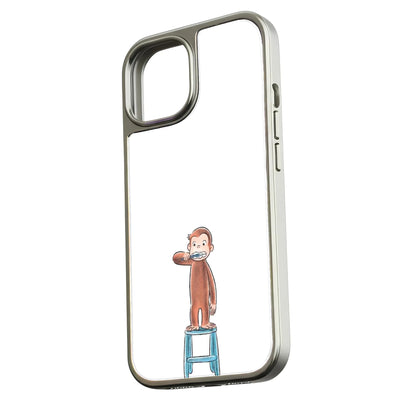 Funda para teléfono con George el curioso cepillándose los dientes