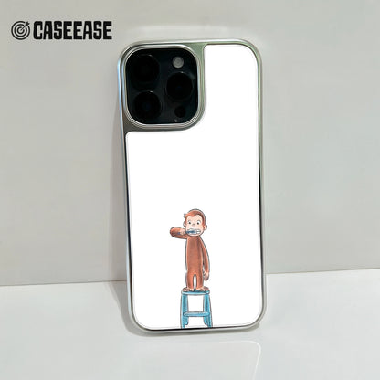 Funda para teléfono con George el curioso cepillándose los dientes
