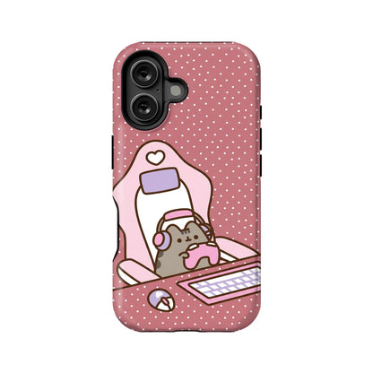 Cute Gaming Cat Phone Case for Gamers