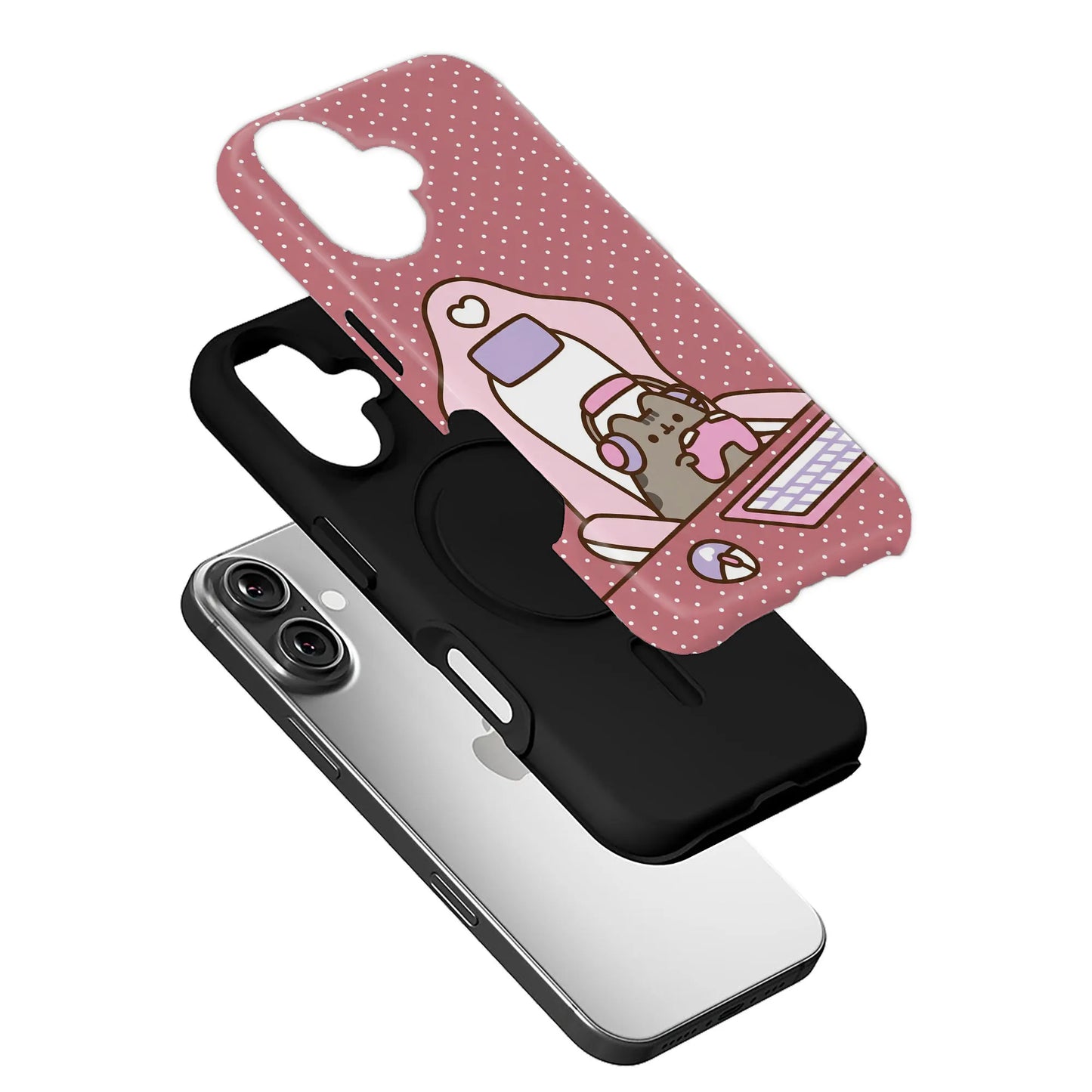 Cute Gaming Cat Phone Case for Gamers